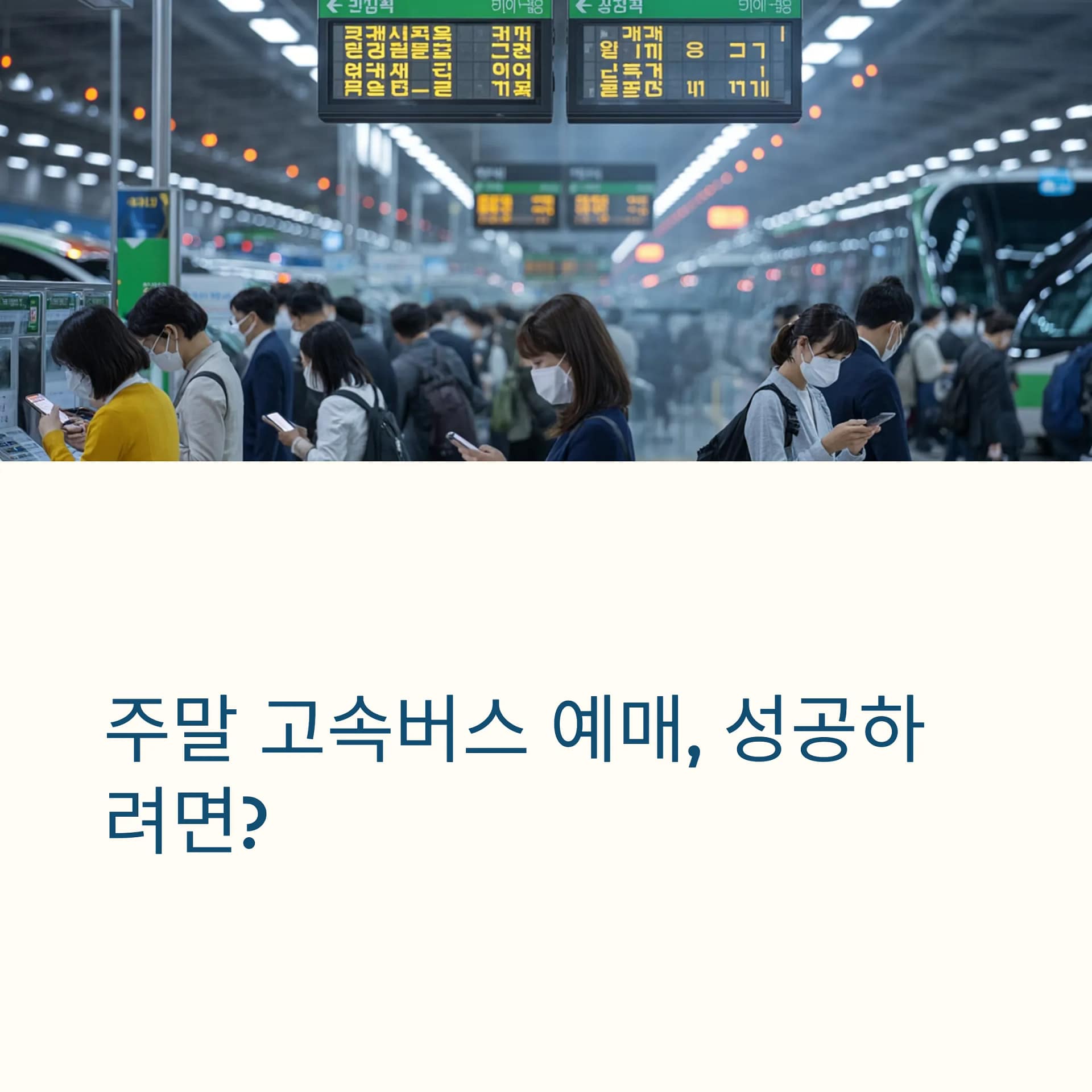 주말 고속버스 예매 전쟁, 인기 노선과 성공률 높이는 꿀팁 총정리 | 카인코리아