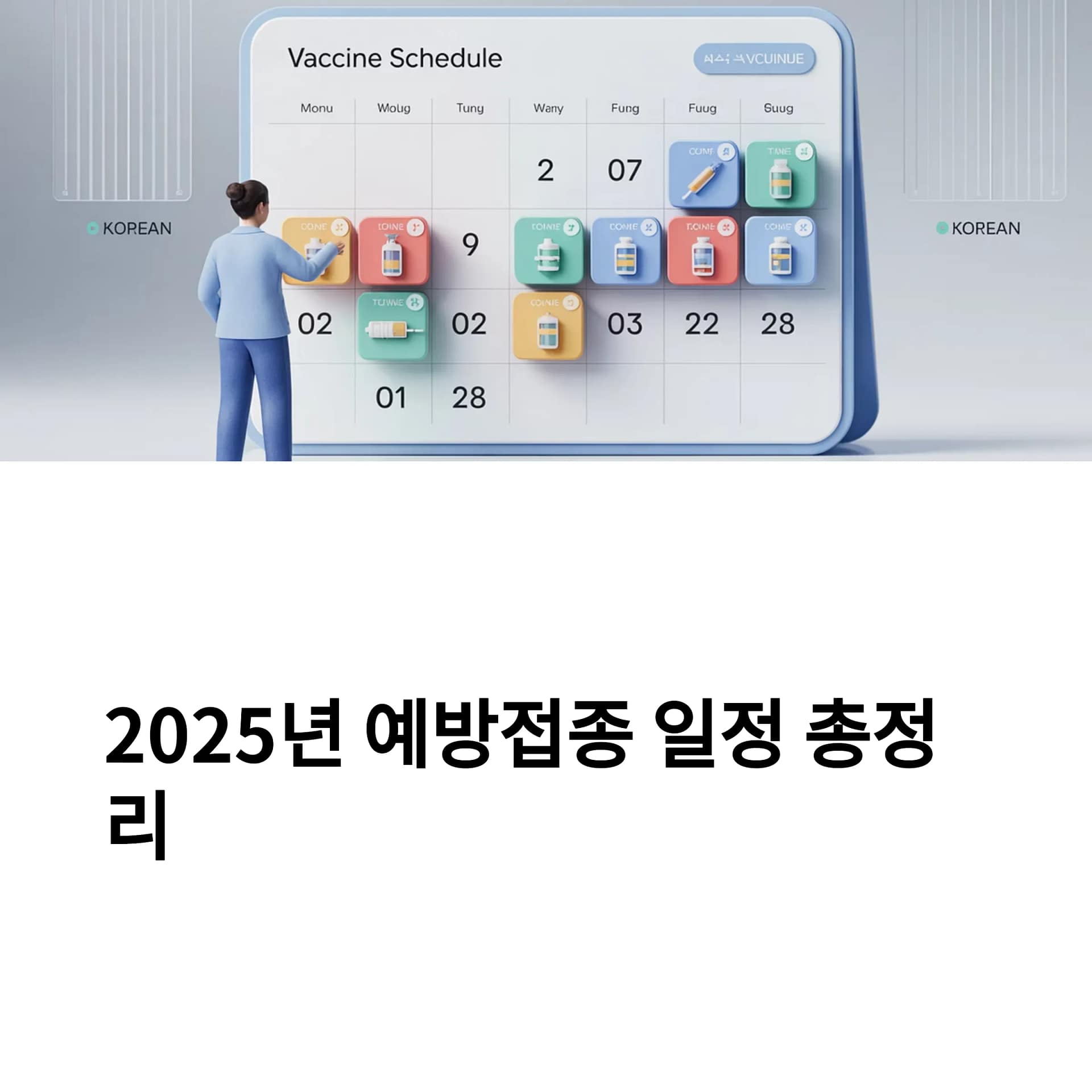 2025년 국가예방접종 일정 및 대상자별 필수 정보 총정리 | 카인코리아